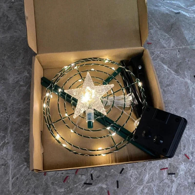 Solar Powered Christmas Tree Light - 8 Modes LED Garden Yard Landscape Decoration