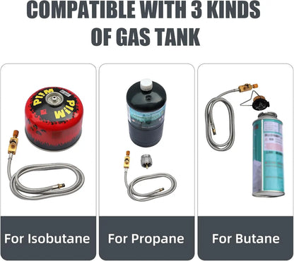 Portable Camping Stove, Powerful Gas Stove, Propane Camp Stove with Carrying Case, 30,000 Small Propane Stove, Gas Burners
