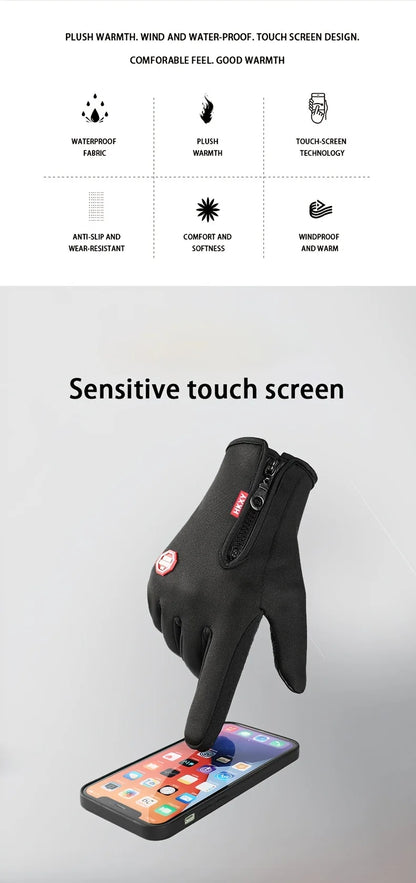 Winter Gloves 2025 Waterproof Thermal Touchscreen Gloves – Anti-Slip, Windproof, Winter Cycling & Outdoor Gloves