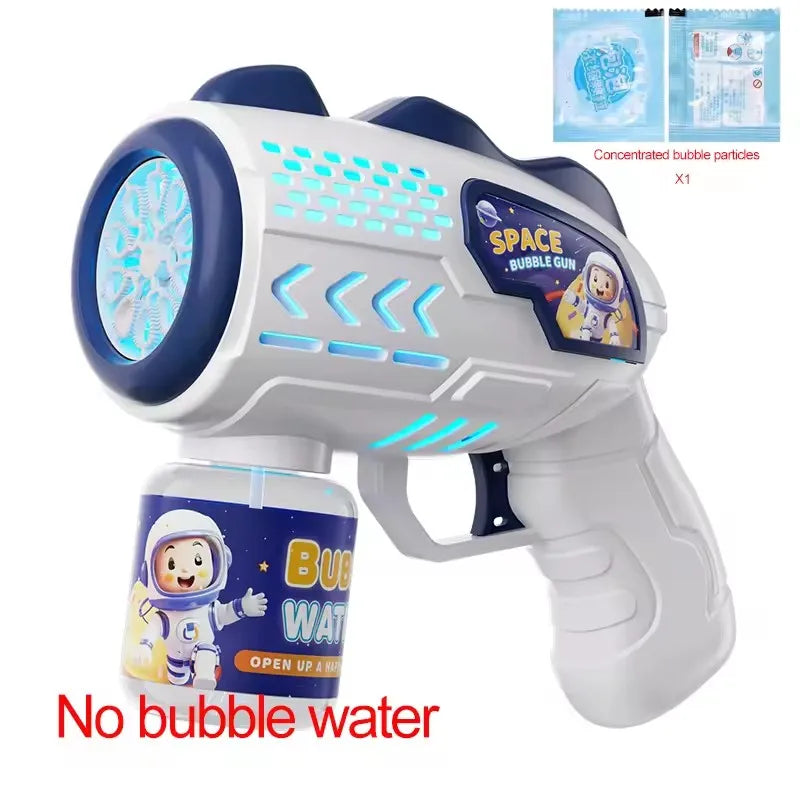 Automatic Bubble Gun Machine – 20 Modes Bubble Blower Toy for Kids, LED Light Up Bubble Gun with Bubble Liquid – Outdoor Summer Fun Beach Toy Gift