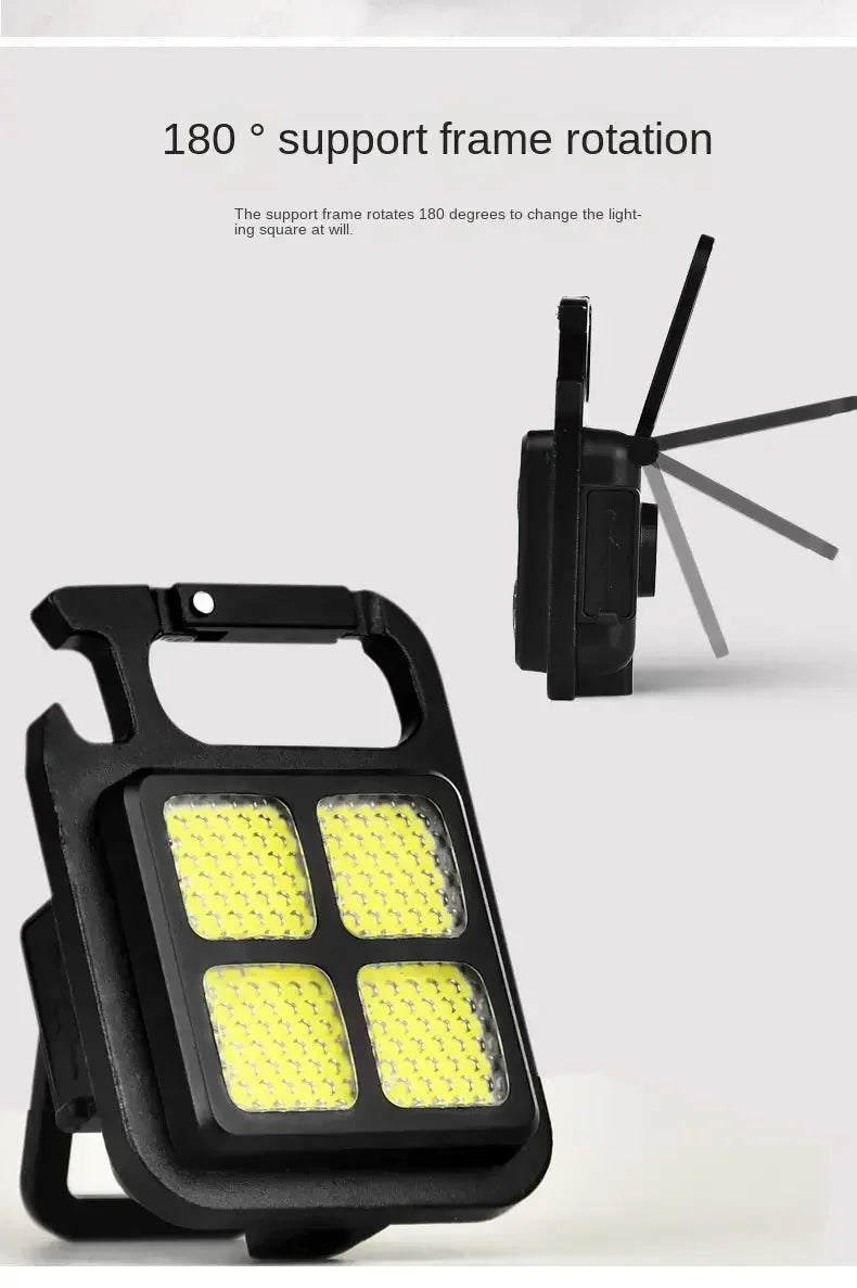 High Bright COB LED Flashlight Multifunctional Camping Lamp Work Light Outdoor Portable 500mAh USB Charging Waterproof