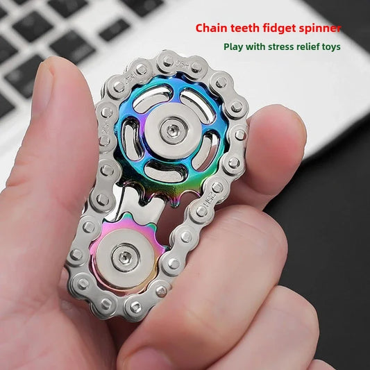 Metal Fidget Spinner Office Desk Toy Stress Relief Gears Hand Spinner for Adults desk decoration home decor Relieve stress relax