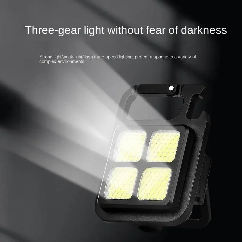 High Bright COB LED Flashlight Multifunctional Camping Lamp Work Light Outdoor Portable 500mAh USB Charging Waterproof