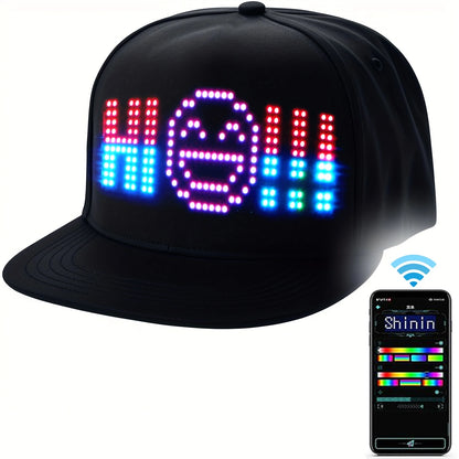 2025 LED Display Cap – APP Controlled Light-Up Hat with Custom Text, Music EQ, Emojis & Animation | DIY Programmable Glowing Cap – For Men & Women (BAMİR Online Store’s)