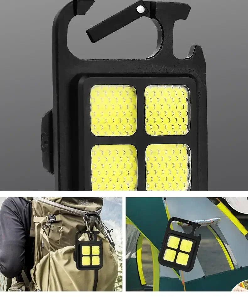 High Bright COB LED Flashlight Multifunctional Camping Lamp Work Light Outdoor Portable 500mAh USB Charging Waterproof