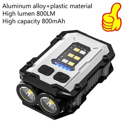 Mini USB Rechargeable LED Flashlight Portable Magnetic Work Light Super Bright COB Torch for Outdoor Camping Emergency Lantern