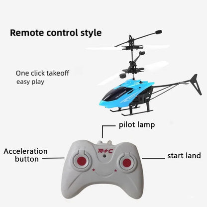 Rechargeable Mini RC Helicopter – Safe Auto-Stable Gyro, Fall-Resistant Remote Control Toy Drone for Kids