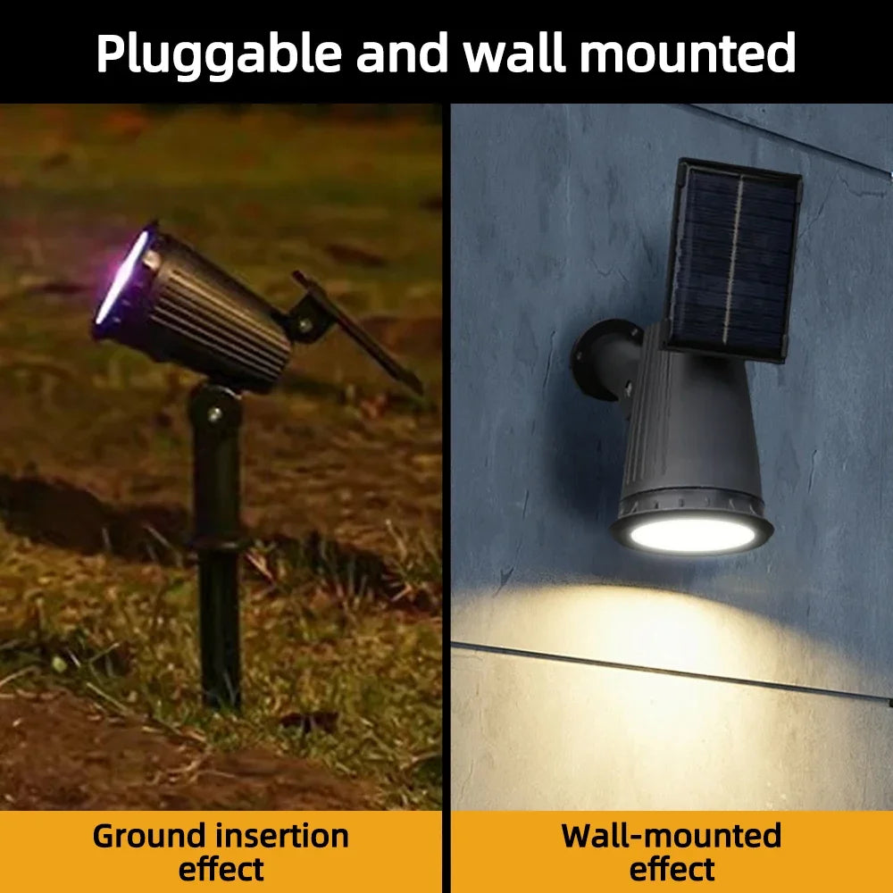Solar LED Spotlight Outdoor – 1/2 Pack RGB & Warm/White Options | Waterproof Garden Landscape Light for Yard, Pathway & Trees