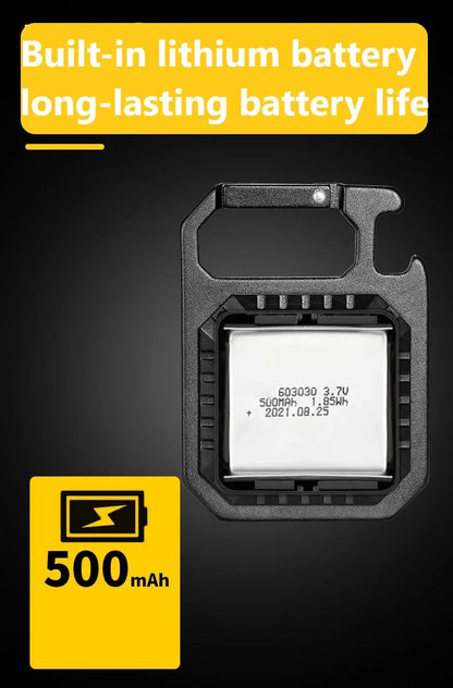 Heinast Mini LED Flashlight Magnetic COB Outdoor Camping Pocket Work Light 800 Lumens USB Rechargeable 7 Modes Spotlights