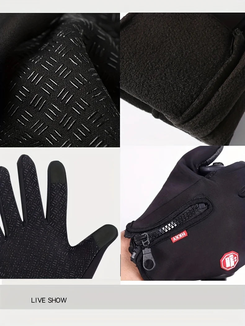 Winter Gloves 2025 Waterproof Thermal Touchscreen Gloves – Anti-Slip, Windproof, Winter Cycling & Outdoor Gloves