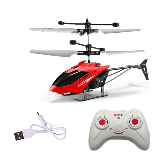 Rechargeable Mini RC Helicopter – Safe Auto-Stable Gyro, Fall-Resistant Remote Control Toy Drone for Kids