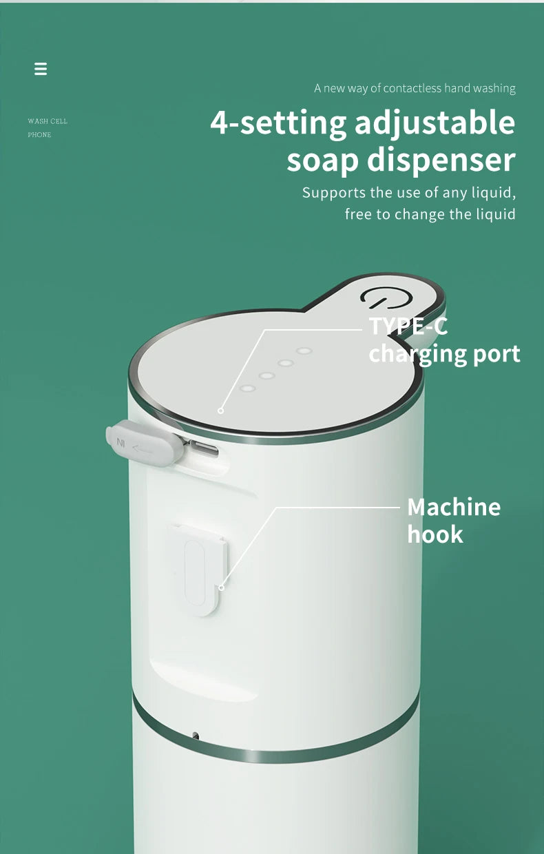 Automatic Touchless Foam Soap Dispenser – USB Rechargeable | 380ml Smart Sensor Foam Machine