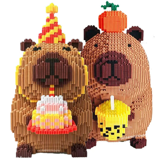 Big Giant Capybara Building Blocks Set - DIY Construction Toy Birthday Figure for Kids & Adults