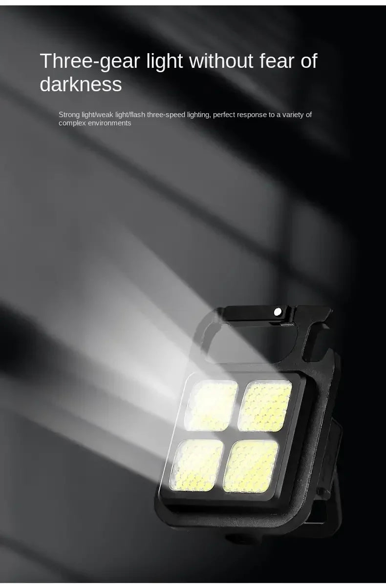 High Bright COB LED Flashlight Multifunctional Camping Lamp Work Light Outdoor Portable 500mAh USB Charging Waterproof