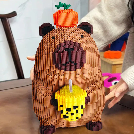Big Giant Capybara Building Blocks Set - DIY Construction Toy Birthday Figure for Kids & Adults