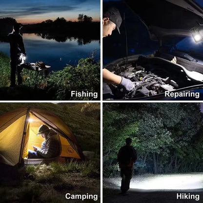 1-3PacK Multifunction Keychain Lighting 7 Modes COB Flashlight Portable Rechargeable Emergency Camping Outdoor Hiking Work Lamps