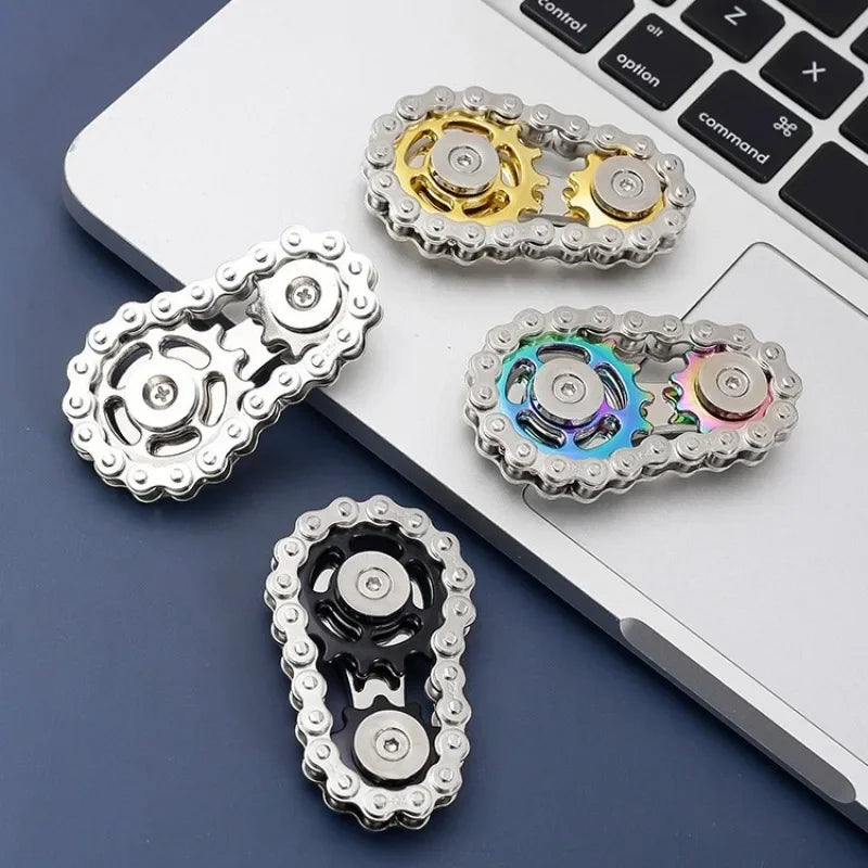 Metal Fidget Spinner Office Desk Toy Stress Relief Gears Hand Spinner for Adults desk decoration home decor Relieve stress relax