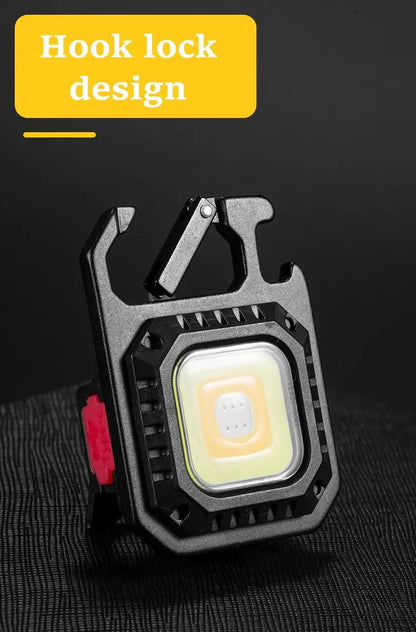 Heinast Mini LED Flashlight Magnetic COB Outdoor Camping Pocket Work Light 800 Lumens USB Rechargeable 7 Modes Spotlights