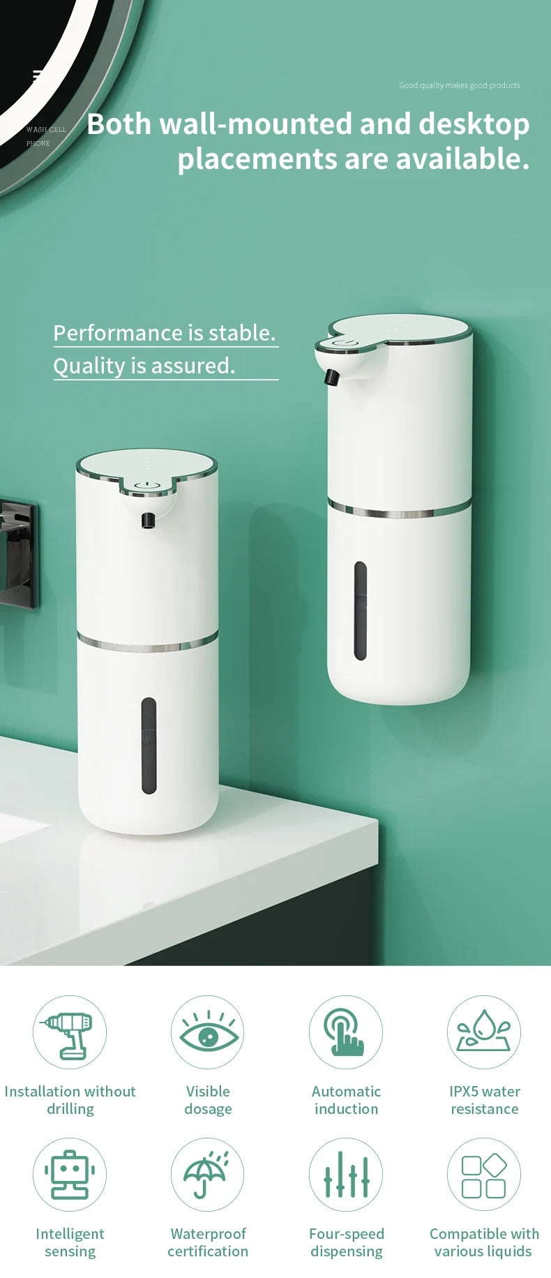 Automatic Touchless Foam Soap Dispenser – USB Rechargeable | 380ml Smart Sensor Foam Machine