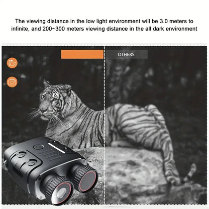 1080P Night Vision Binoculars with 5X Digital Zoom – Infrared Hunting Scope, HD Video Recording, Outdoor Wildlife & Security Observation Device – Professional Night Vision Goggles