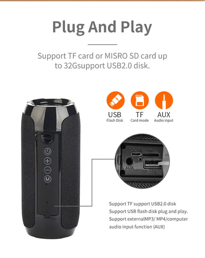2025 Portable Bluetooth Speaker TG117 – Deep Bass, Waterproof, TWS Stereo Surround