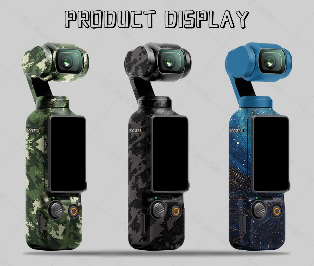 Camera Waterproof Full Body Sticker Kit Anti-Scratch Protective Film Colorful PVC Decal Accessories For OSMO Pocket 3