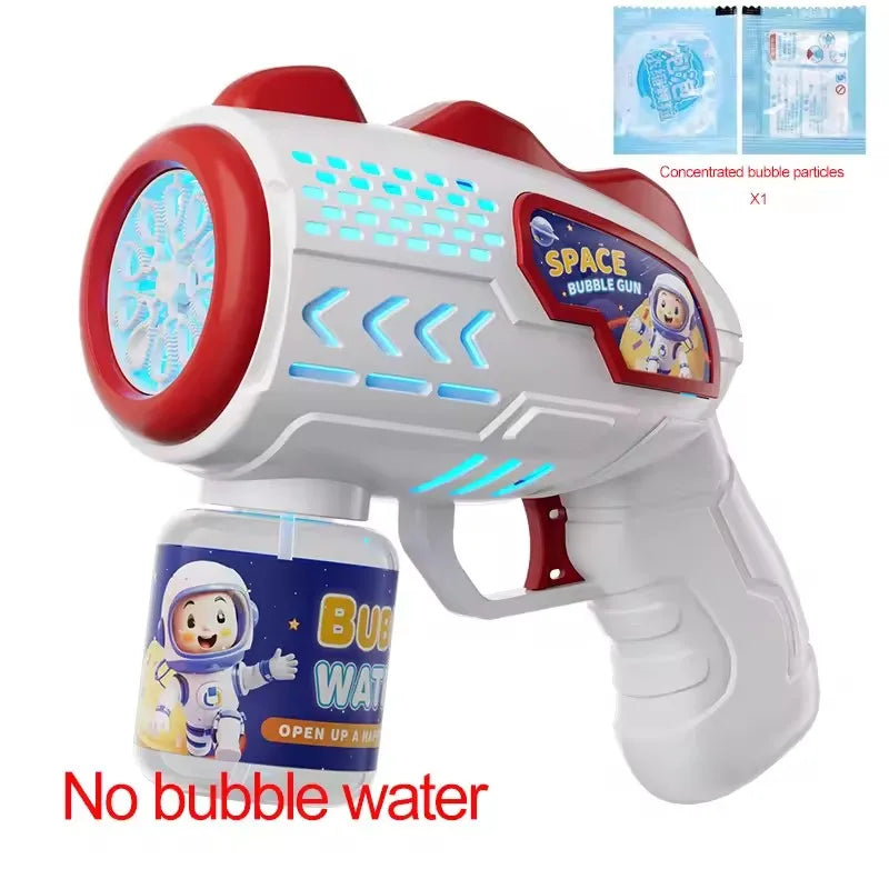Automatic Bubble Gun Machine – 20 Modes Bubble Blower Toy for Kids, LED Light Up Bubble Gun with Bubble Liquid – Outdoor Summer Fun Beach Toy Gift