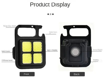 High Bright COB LED Flashlight Multifunctional Camping Lamp Work Light Outdoor Portable 500mAh USB Charging Waterproof