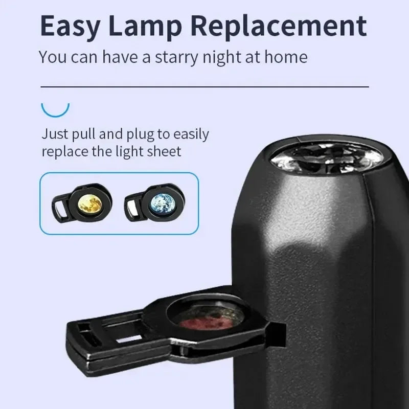 LED Christmas Projector Light - USB Powered Night Light with 4/10 Modes