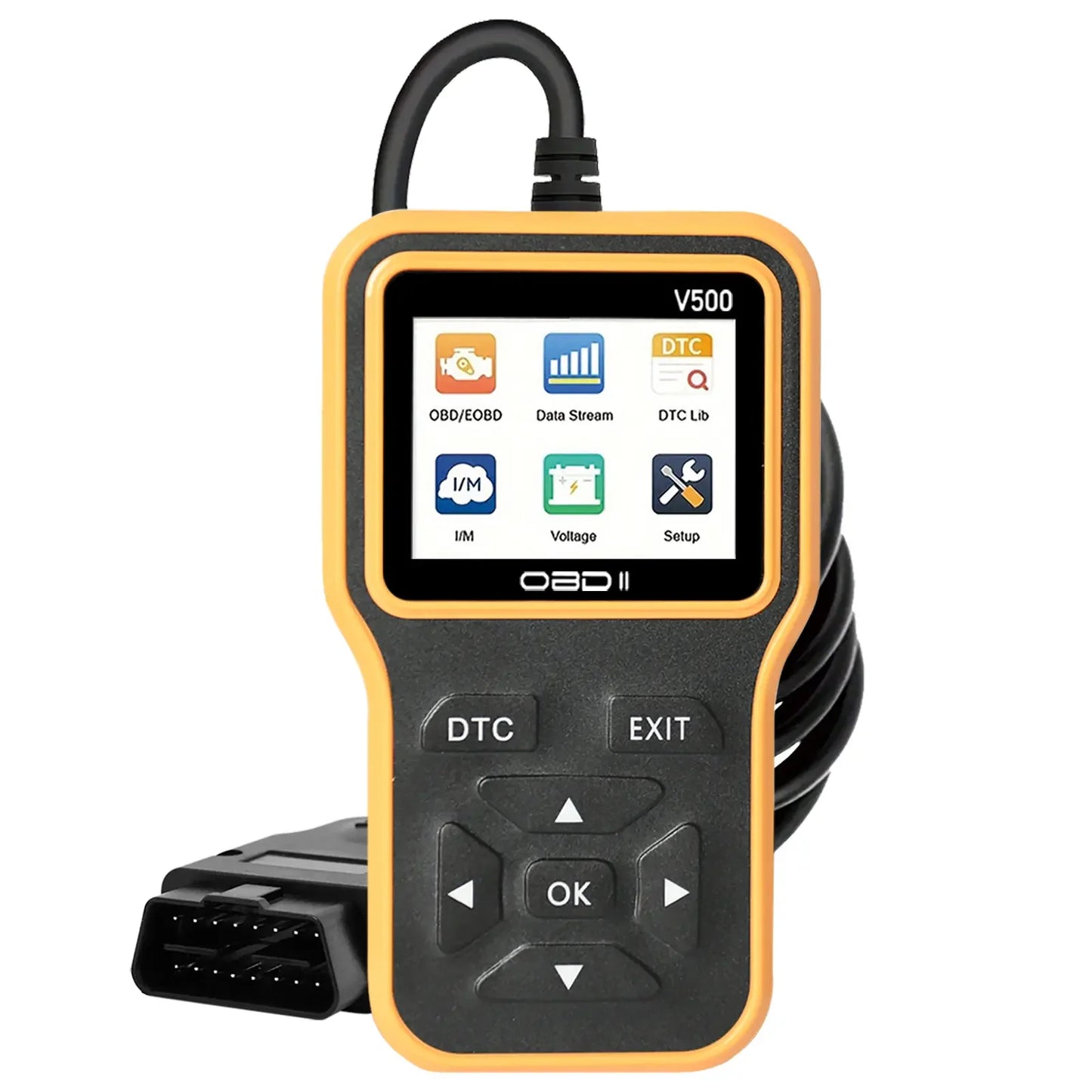 Car OBD2 Scanner V500 – Engine Fault Code Reader, Battery Voltage Tester & Live Data Diagnostic Tool