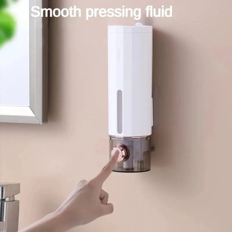 450ml Press-Type Wall Mounted Soap Dispenser – Leak-Proof Refillable Shampoo & Body Wash Bottle
