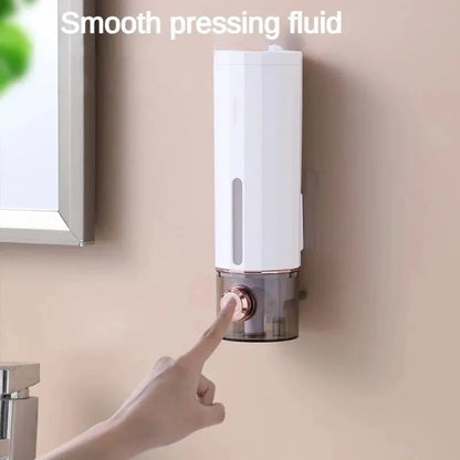 450ml Press-Type Wall Mounted Soap Dispenser – Leak-Proof Refillable Shampoo & Body Wash Bottle