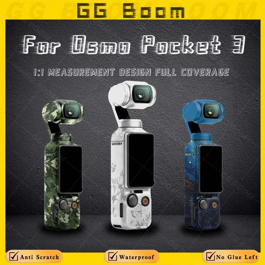 Camera Waterproof Full Body Sticker Kit Anti-Scratch Protective Film Colorful PVC Decal Accessories For OSMO Pocket 3