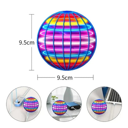 Flying Cosmic LED Hover Ball – 360° Hand-Controlled RGB Suspension Toy, Rechargeable Indoor & Outdoor Flying Orb