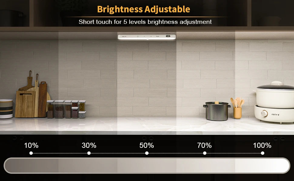 Willed™ UltraBright Motion Sensor Cabinet Light — Wireless Rechargeable LED Bar | 60 LEDs | Auto-On Motion Detection | USB Fast Charge | Perfect for Kitchen, Closet & Home Lighting