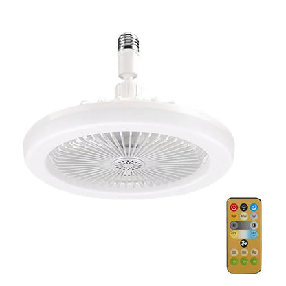 3-in-1 Ceiling Fan Light - Remote Control LED Lamp with E27 Base