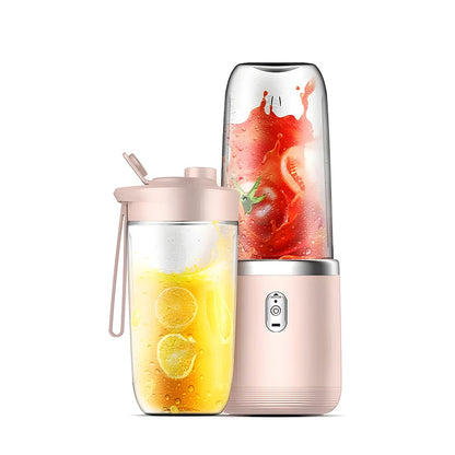 1PCS Portable Juice Extractor - Rechargeable Small Juicer Cup with Mixing Function (2 Cups)