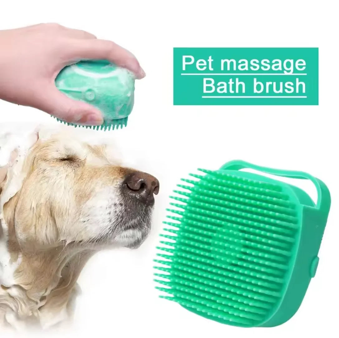 Pet Bath Massage Gloves - Silicone Grooming Brush for Dogs & Cats | Gentle Bathing & Shedding Tool