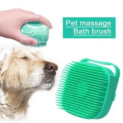 Pet Bath Massage Gloves - Silicone Grooming Brush for Dogs & Cats | Gentle Bathing & Shedding Tool