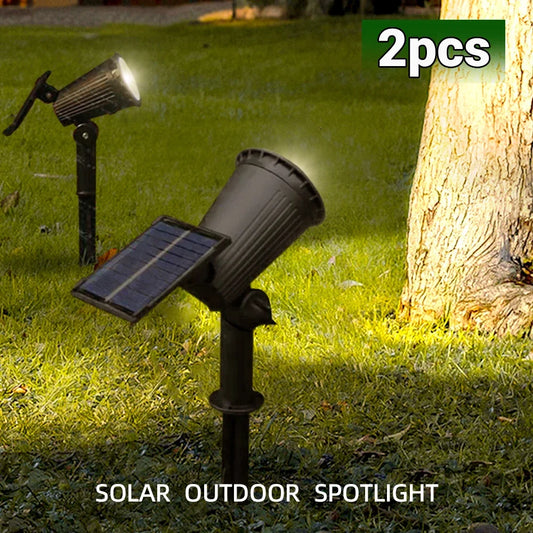 Solar LED Spotlight Outdoor – 1/2 Pack RGB & Warm/White Options | Waterproof Garden Landscape Light for Yard, Pathway & Trees