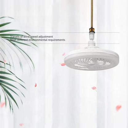 3-in-1 Ceiling Fan Light - Remote Control LED Lamp with E27 Base