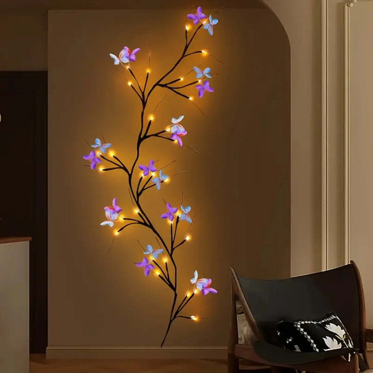 Enchanted Willow Vine Light – 30 LED USB Powered Waterproof Butterfly Wall Decor