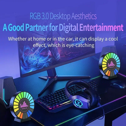 Aromatherapy Car Air Freshener Light - Magnetic RGB Ambient Lamp with Rechargeable Battery