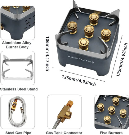 Portable Camping Stove, Powerful Gas Stove, Propane Camp Stove with Carrying Case, 30,000 Small Propane Stove, Gas Burners