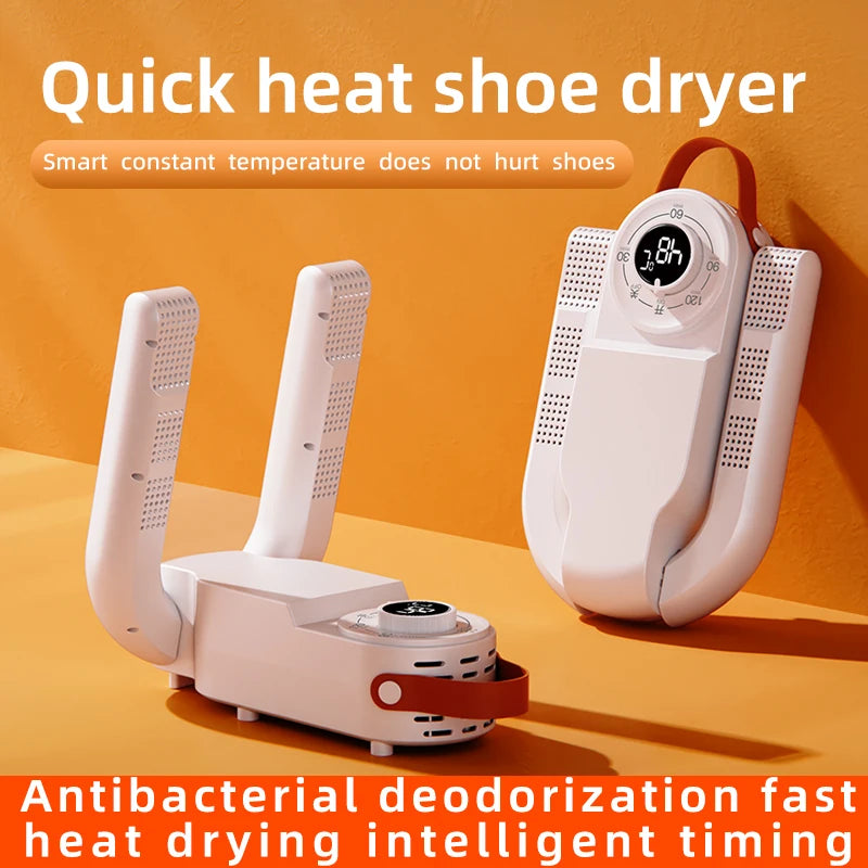 BAMİR Quick Heat Shoe Dryer - Intelligent Timer Foldable Boot & Shoe Warmer with Antibacterial Deodorization
