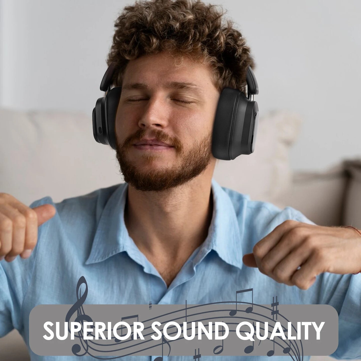 Premium Wireless Gaming Headset – Noise Cancelling Surround Sound Over-Ear Bluetooth Headphones