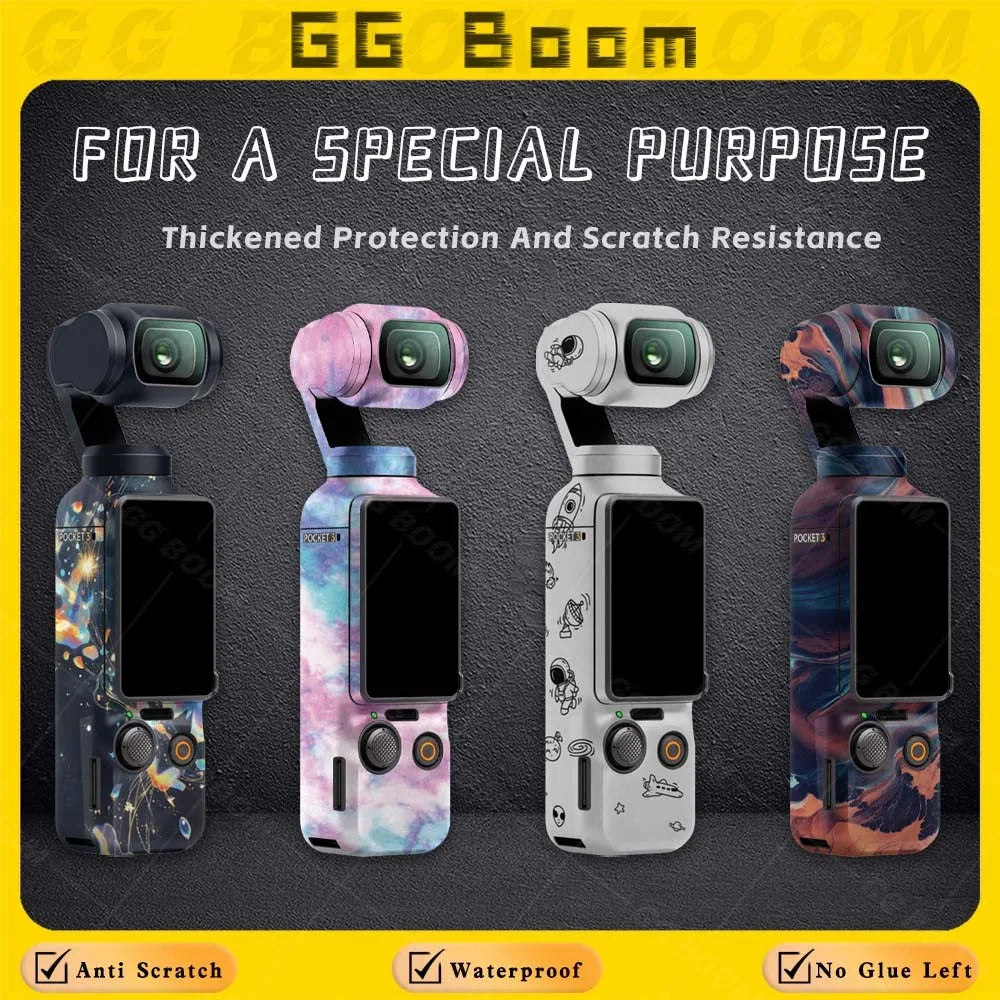 Camera Waterproof Full Body Sticker Kit Anti-Scratch Protective Film Colorful PVC Decal Accessories For OSMO Pocket 3