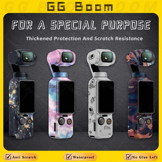 Camera Waterproof Full Body Sticker Kit Anti-Scratch Protective Film Colorful PVC Decal Accessories For OSMO Pocket 3