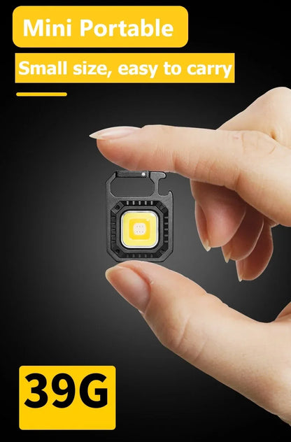 Heinast Mini LED Flashlight Magnetic COB Outdoor Camping Pocket Work Light 800 Lumens USB Rechargeable 7 Modes Spotlights