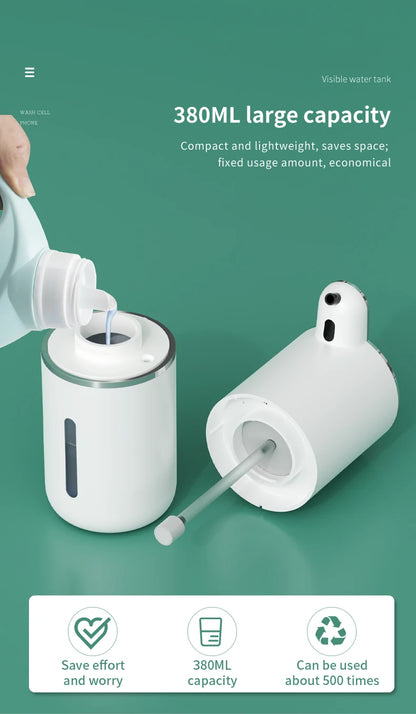 Automatic Touchless Foam Soap Dispenser – USB Rechargeable | 380ml Smart Sensor Foam Machine